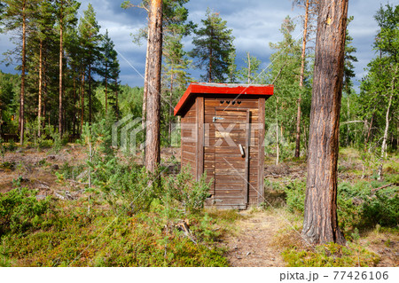 Outhouse in a forest in Norway Outhouse in a forest in Norway 77426106