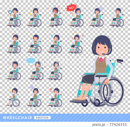 一組有輪椅收入的女商人 一組有輪椅收入的女商人 77426331