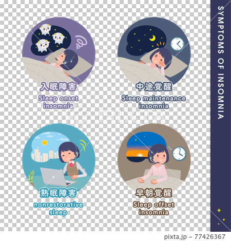 A set of business women with income about the types of sleep disorders 77426367