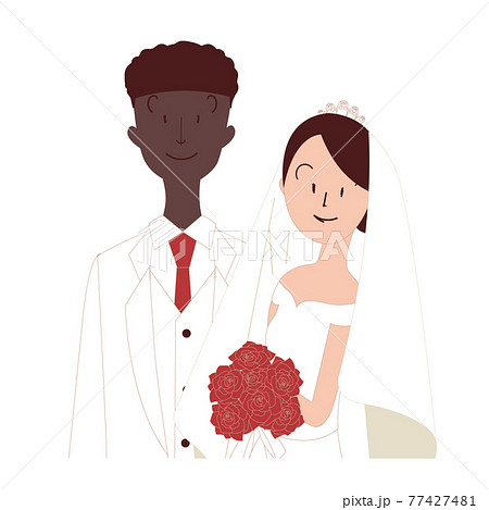 International marriage Black men and Japanese - Stock Illustration  [77427481] - PIXTA