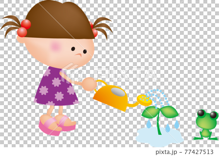 女孩、雙葉和青蛙 女孩、雙葉和青蛙 77427513