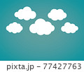 Flat style clouds with blue wallpaper. Vector illustration. 77427763