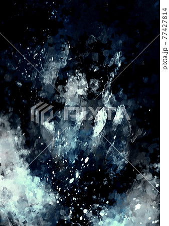 暗闇に光る氷の幻想的なテクスチャ背景 暗闇に光る氷の幻想的なテクスチャ背景 77427814