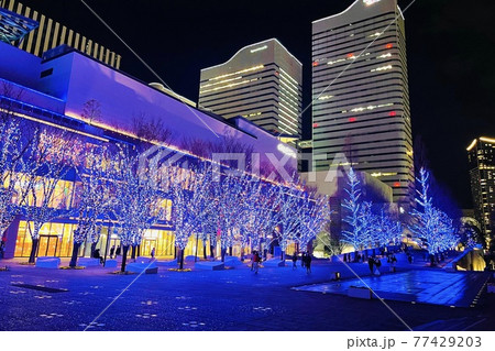 横浜 みなとみらいのイルミネーション 77429203