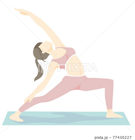 ヨガのポーズのイラスト素材