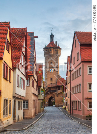 Rothenburg ob der Tauber Old Town Klingentor Tower Bavaria Germany 77430699