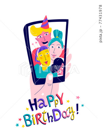 Friends drink cocktails at a birthday party and take selfie Friends drink cocktails at a birthday party and take selfie 77431978