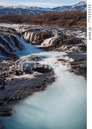 Bruarfoss waterfall in Iceland 77435039
