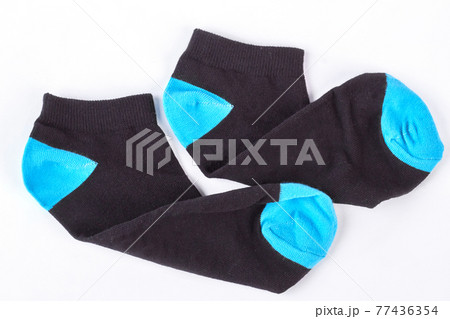 Pair of woolen socks for boy. Pair of woolen socks for boy. 77436354
