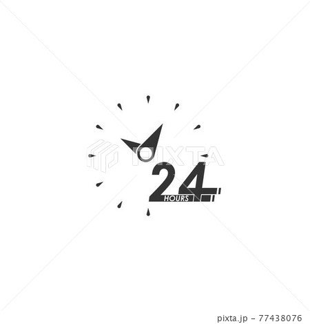 24 Hour icon logo vector illustration design 77438076