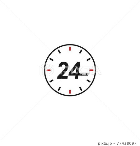 24 Hour icon logo vector illustration design 77438097