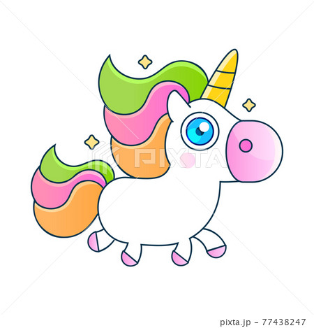 Illustration of very cute fairytale pony greeting card with inscription You are magic. Vector Illustration of very cute fairytale pony greeting card with inscription You are magic. Vector 77438247