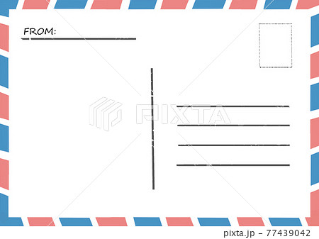 エアメールフレーム 宛先 メッセージスペースあり のイラスト素材