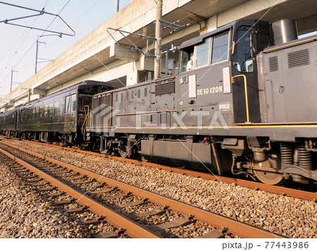 鹿児島本線久留米～荒木間を走る下りSL人吉　2021年05月09日　福岡県久留米市荒木町白口 77443986