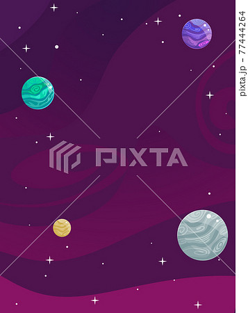 背景素材 夜空 夜明け 雲 風景 星のイラスト素材