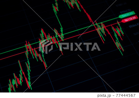 Investment planning. Graphics growth forex finance market on tablet screen. Financial chart, stock analysis data. Business strategy, financial and banking digital marketing. 77444567