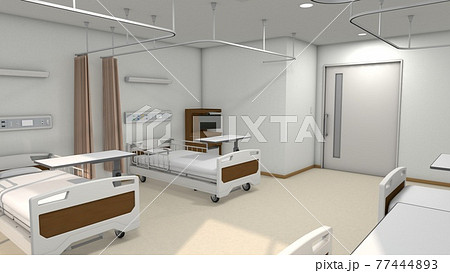 病院の病室のイラスト素材