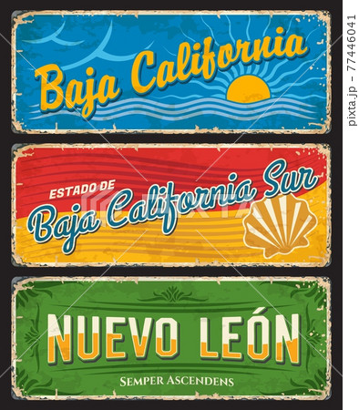 Nuevo Leon and Baja California Sur state plates 77446041