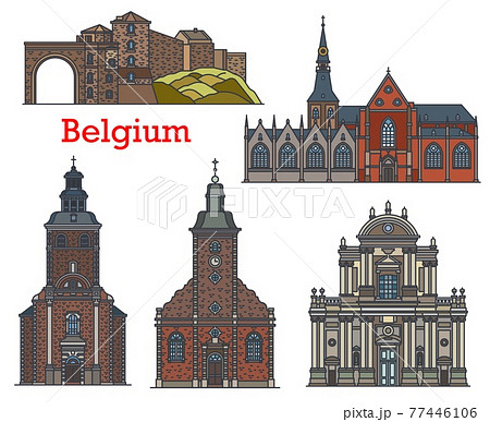 Belgium landmark, church cathedral Namur, Stavelot 77446106