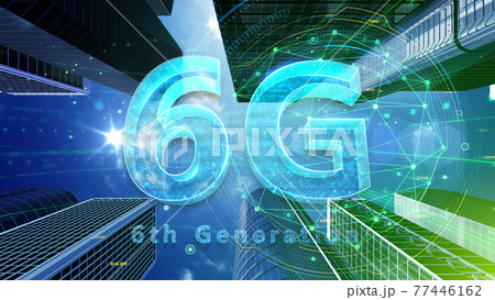 6G スマートシティ ネットワーク テクノロジー 通信 システム 情報 CG 背景 バック 77446162