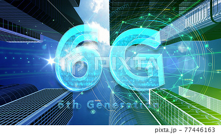 6G スマートシティ ネットワーク テクノロジー 通信 システム 情報 CG 背景 バック 77446163