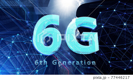 6G スマートシティ ネットワーク テクノロジー 通信 システム 情報 CG 背景 バック 77446217