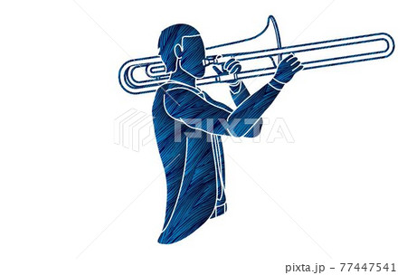 Trombone Musician Orchestra Instrument Graphic のイラスト素材