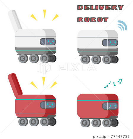 可愛い配達ロボット 77447752