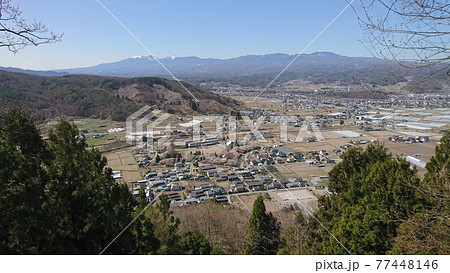 展望台からの桜咲く龍岡城五稜郭(2021年4月) 展望台からの桜咲く龍岡城五稜郭(2021年4月) 77448146