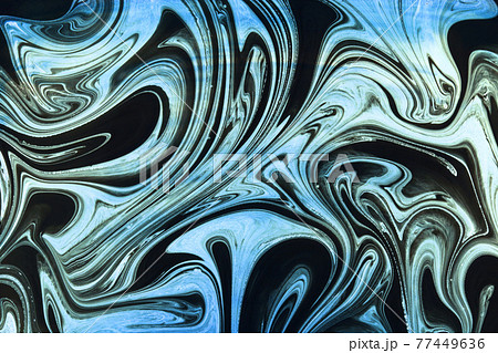 墨流し マーブリング 空 青 テクスチャのイラスト素材 [77449636] - PIXTA