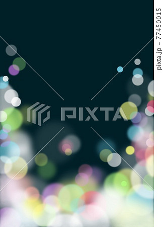 イルミネーション ネオンライトのキラキライメージ背景 縦のイラスト素材