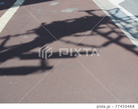 電柱の影 77450468