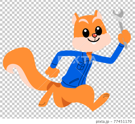 Squirrel D with a tool - Stock Illustration [77451170] - PIXTA