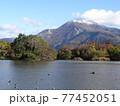 初冠雪の伊吹山と三島池 77452051