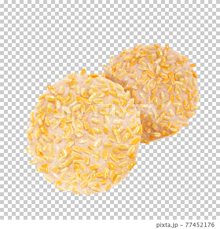 Hand-painted watercolor style illustration of sesame dumplings 77452176