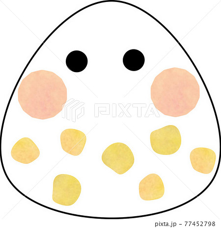 顔付きとうもろこしおにぎりのイラスト素材
