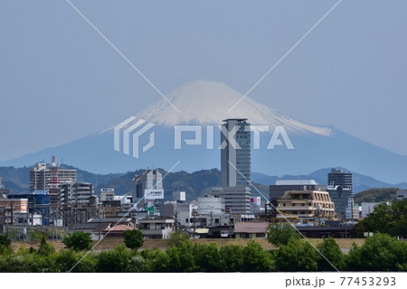 富士山と葵タワー周辺210504am10:57 77453293