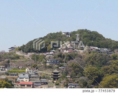 尾道市役所から見た千光寺と天寧寺三重塔 尾道市役所から見た千光寺と天寧寺三重塔 77453879