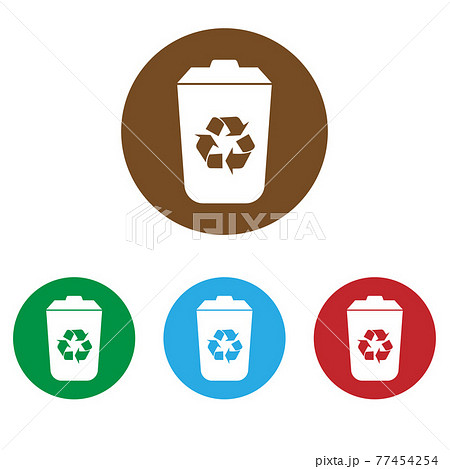 Recycle bin icon. Vector illustration, flat design. 77454254
