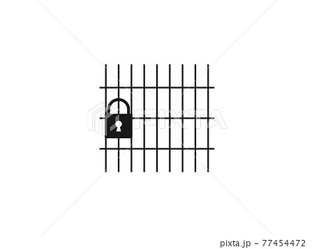 Jail, prison icon. Vector illustration, flat design. 77454472