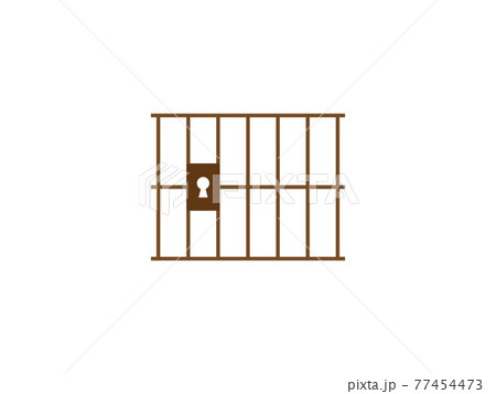 Jail, prison icon. Vector illustration, flat design. 77454473