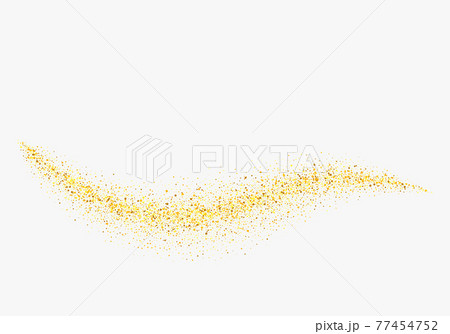 Gold glitter wave abstract background, golden sparkles on white background 77454752