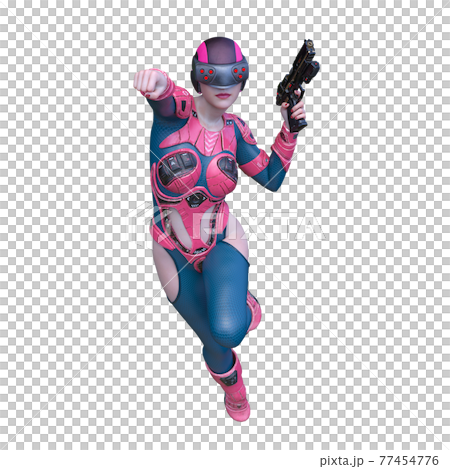 A woman with a gun 77454776