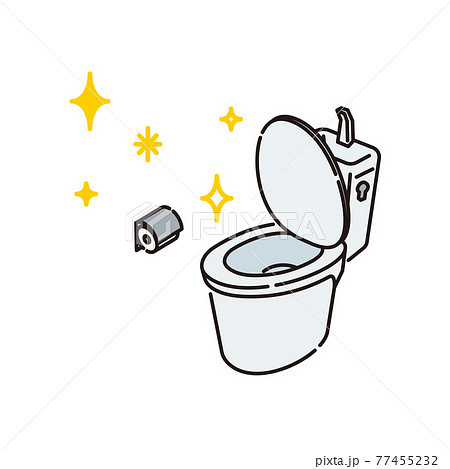 住器：トイレ（手洗い付き・フタが開いている） 77455232