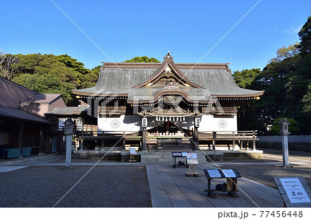 ひたちなか市・酒列磯前神社の拝殿 ひたちなか市・酒列磯前神社の拝殿 77456448