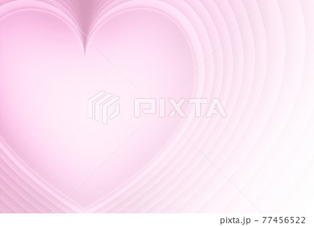 バレンタインデー 背景素材 淡い桃色のハートの立体紙クラフト 他色有り 77456522