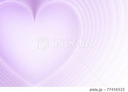 バレンタインデー 背景素材 淡い紫色のハートの立体紙クラフト 他色有りのイラスト素材
