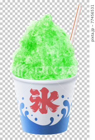 かき氷 氷菓子 イラスト リアル メロン かき氷 氷菓子 イラスト リアル メロン 77456531