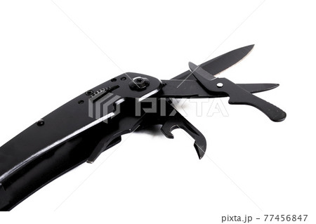 Black multi tool isolated on white background 77456847