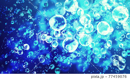 水中 気泡 涼し気な背景のイラスト素材